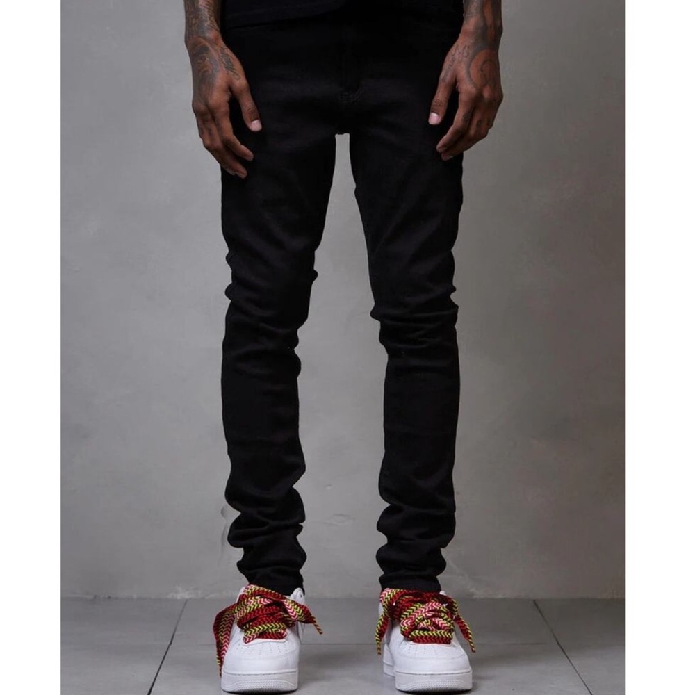 GFTD LA Men’s Size 40 Black Skinny Jeans Grunge Punk Hip Hop Streetwear